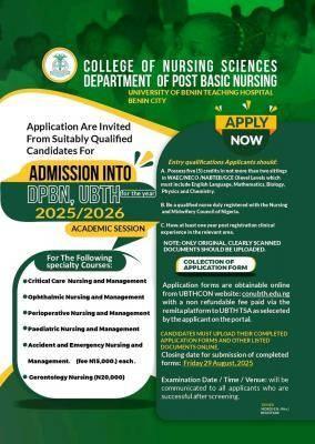 UBTH POST-UTME FORM: HOW TO APPLY FOR ND/HND NURSING PROGRAMME